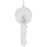 Sterling Silver Charm, Large LOVE Key with Swirl Design on Top 37x15mm, 1 Piece