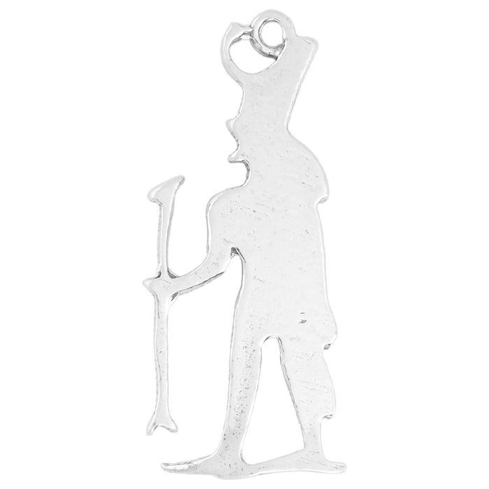 Sterling Silver Charm, Egyptian Horus 32x15mm, 1 Piece