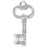 Sterling Silver Charm, Skeleton Key 21x11mm, 1 Piece