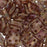CzechMates Glass, QuadraTile 4-Hole Square Beads 6mm, Transparent Gold / Smokey Topaz Luster (2.5" Tube)