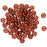 CzechMates Glass, 4-Hole QuadraLentil Beads 6mm, Matte Metallic Antiqued Copper (2.5" Tube)