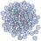 CzechMates Glass, 4-Hole QuadraLentil Beads 6mm, Transparent Amethyst Luster (2.5" Tube)