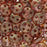 CzechMates Glass, 4-Hole QuadraLentil Beads 6mm, Rose / Gold Topaz Luster (2.5" Tube)