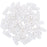 CzechMates Glass, 3-Hole Beam Beads 10x3.5mm, Opaque White Luster (2.5" Tube)