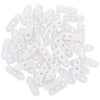 CzechMates Glass, 3-Hole Beam Beads 10x3.5mm, Opaque White Luster (2.5