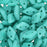 CzechMates Glass, 2-Hole Diamond Beads 4x6mm, 8 Grams, Matte Turquoise