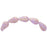 Czech Glass 13 x 8mm Lilac Purple Opaline with Antique Gold Finish Melon Drop Bead Strand by Raven's Journey