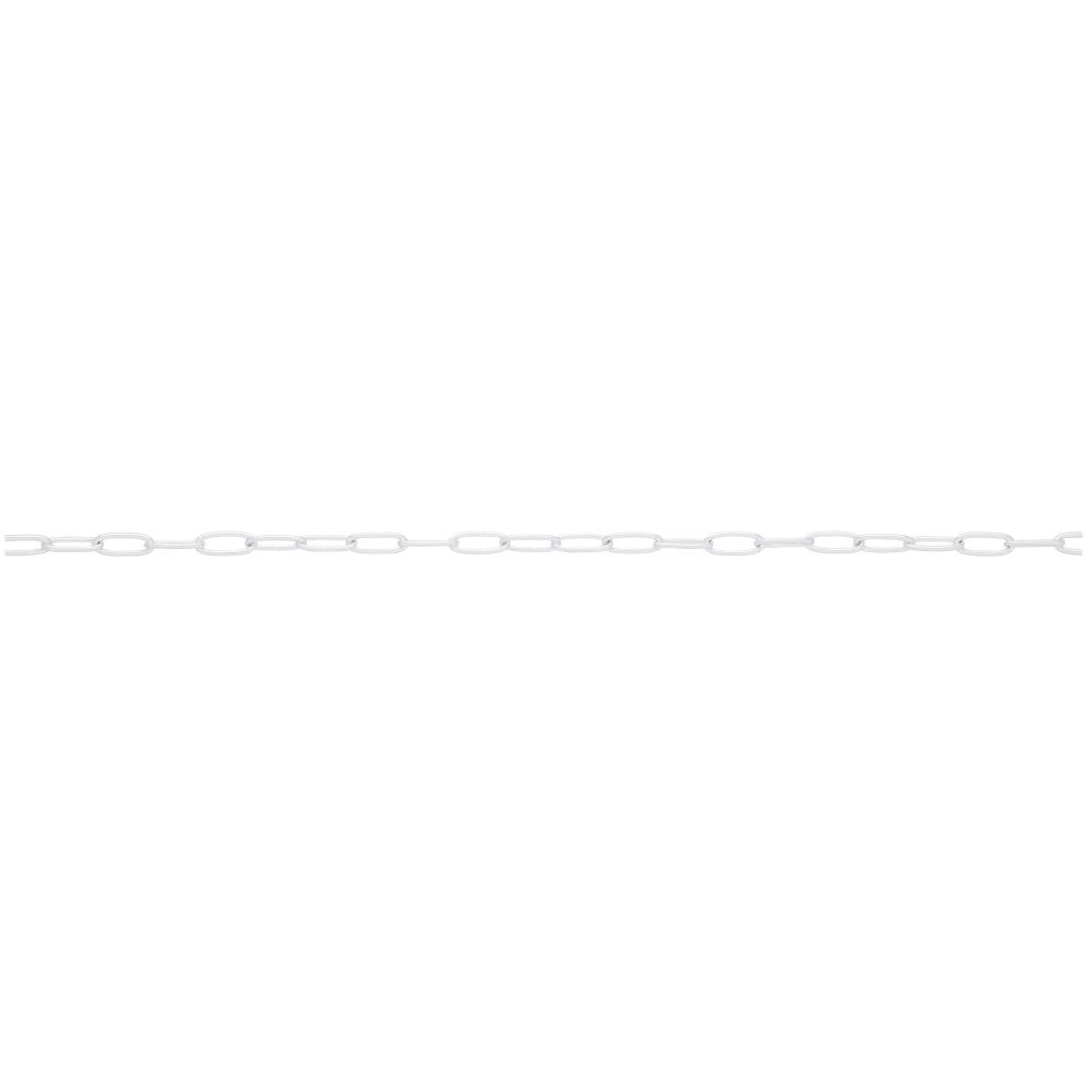 Silver Paperclip Cable Chain, 5.9x1.75mm Links, by the Foot