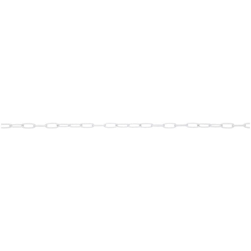 Silver Paperclip Cable Chain, 5.9x1.75mm Links, by the Foot