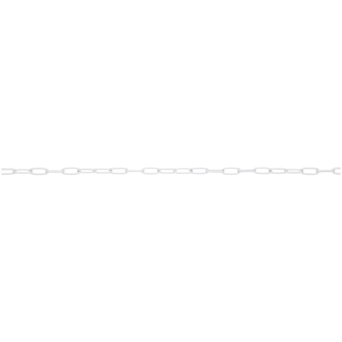 Silver Paperclip Cable Chain, 5.9x1.75mm Links, by the Foot