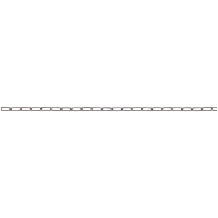 Gunmetal Paperclip Cable Chain, 5.9x1.75mm Links, by the Foot