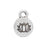 Nunn Design Itsy Charm, Lotus Flower 9mm, Antiqued Silver Plated (1 Piece)