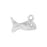 Sterling Silver Charm, Fish 12mm, 1 Piece