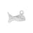 Sterling Silver Charm, Fish 12mm, 1 Piece