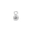 Sterling Silver Charm, Bubble Dome 6.9x4.3mm, 1 Piece