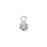 Sterling Silver Charm, Bubble Dome 6.9x4.3mm, 1 Piece