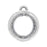 Sterling Silver Charm, Rivoli Filigree Setting 16.5x14mm, 1 Piece