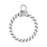 Sterling Silver Charm, Rope Hoop 17x14mm, 1 Piece