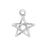 Sterling Silver Charm, Open Star 12x10.5mm, 1 Piece
