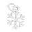 Sterling Silver Charm, Dainty Snowflake 15x12.5mm (1 Piece)