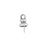 Sterling Silver Charm, Simple Setting for Half-Drilled Pearl or Bead 9.1x4.3mm, 1 Piece