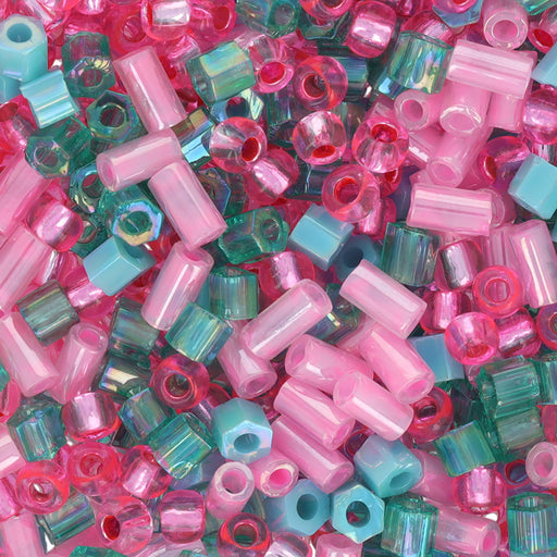 Limited Edition Toho Multi-Shape Glass Beads, Cotton Candy Seed Bead Mix Assortment (1 Tube)