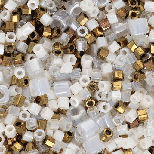 Limited Edition Toho Multi-Shape Glass Beads, Snow Leopard Seed Bead Mix Assortment (1 Tube)