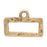 Open Back Pendant, Mini Hammered Rectangle 18x12.3mm, Antiqued Gold, by Nunn Design (1 Piece)
