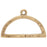 Open Back Pendant, Mini Hammered Half Circle 29.9x18.8mm, Antiqued Gold, by Nunn Design (1 Piece)