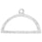 Open Back Pendant, Mini Hammered Half Circle 29.9x18.8mm, Antiqued Silver, by Nunn Design (1 Piece)