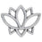 Connector Link, Lotus Flower 19x23.5mm, Antiqued Pewter, by TierraCast (2 Pieces)