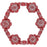 Czech Glass Wild Rose (14mm) Red Opaline with Platinum Wash , 1 Strand