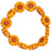 Czech Glass Hibiscus Flower (12mm) Marigold Yellow Opaque with Copper Wash , 1 Strand