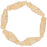Czech Glass Goddess (25x10mm) Crystal Transparent Matte with Yellow Gold Wash , 1 Strand