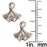 TierraCast Fine Silver Plated Pewter Ginkgo Leaf Charm 13.6mm (1 pcs)