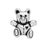 TierraCast Fine Silver Plated Pewter Teddy Bear Beads 14mm (2 Pieces)