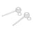 Earring Posts, Stud with Ball & Ring 4mmSterling Silver (3 Pairs)