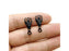 Black Zinc Alloy Bat Connector 21x9mm