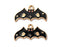 Black Bat Enamel Charm 24.5x13.5mm