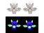 Platinum-Finish Glow-in-the-Dark Bat Enamel Charm 23x18.5mm