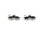Platinum-Finish Black Bat Enamel Charm 20x8.5mm