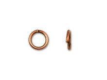 6mm Antique Copper-Plated Open Jump Ring - 21 Gauge (25 Pieces)