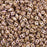 Czech Glass MiniDuo, 2-Hole Beads 2x4mm, Opaque Gold/Smokey Topaz Luster (2.5 Inch Tube)