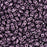 Czech Glass MiniDuo, 2-Hole Beads 2x4mm, Pink Metallic Suede  (2.5 Inch Tube)