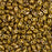 Czech Glass MiniDuo, 2-Hole Beads 2x4mm, Opaque Yellow with Bronze Picasso  (2.5 Inch Tube)