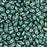 Czech Glass MiniDuo, 2-Hole Beads 2x4mm, Light Green Metallic Suede  (2.5 Inch Tube)