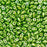 Czech Glass MiniDuo, 2-Hole Beads 2x4mm, Metalust Apple Green  (2.5 Inch Tube)