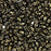 Czech Glass MiniDuo, 2-Hole Beads 2x4mm, Jet Bronze Picasso  (2.5 Inch Tube)