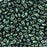 Czech Glass MiniDuo, 2-Hole Beads 2x4mm, Polychrome Aqua Teal  (2.5 Inch Tube)