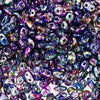 Czech Glass MiniDuo, 2-Hole Beads 2x4mm, Blue Magic  (2.5 Inch Tube)